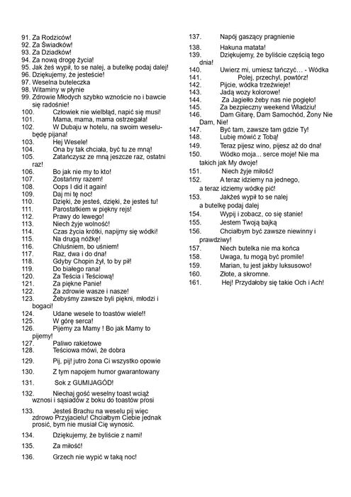 Zawieszki na alkohol 50 sztuk