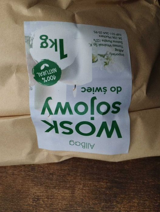 Wosk sojowy maturalny 4kg do świec