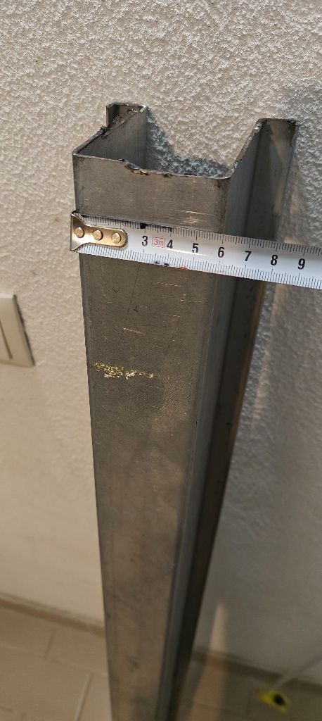 Calhas galvanizados. 1 m, 3 m.