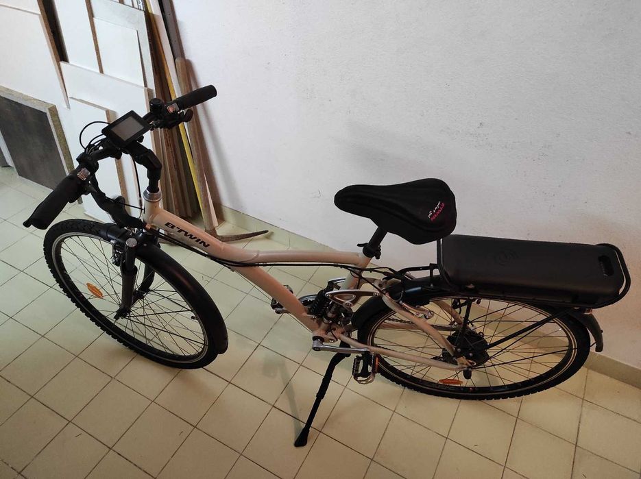 Bicicleta elétrica polivalente original 700 castanho BTWIN