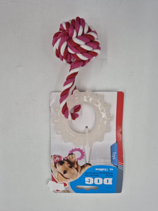 Zabawka gryzak z liną dla psa