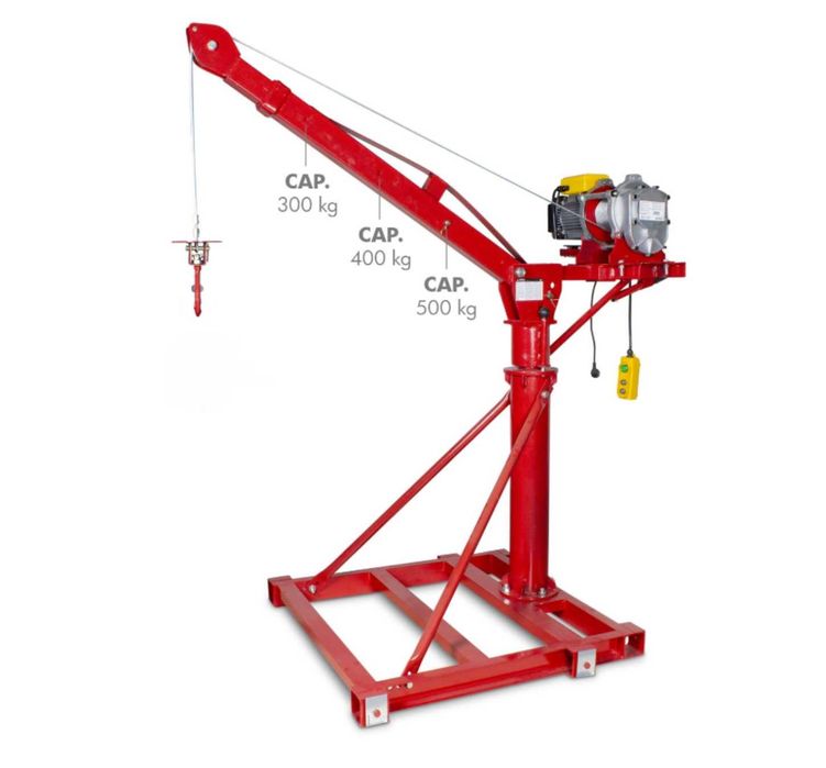 Grua Móvel 500KG c/ Guincho 230V Cabo 25m JL20