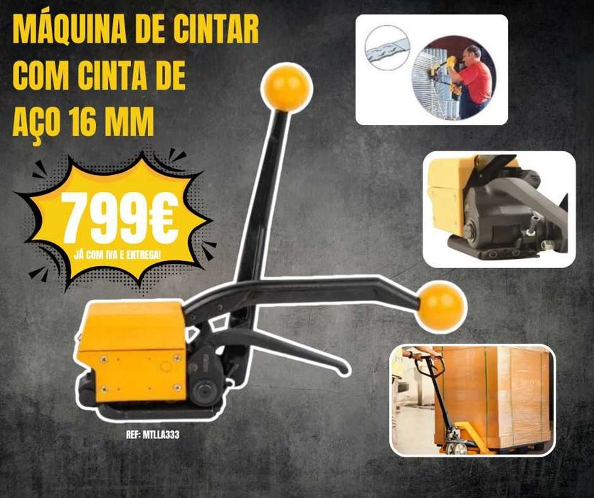 Máquina de Cintar c/ Cinta de Aço 16mm JL20