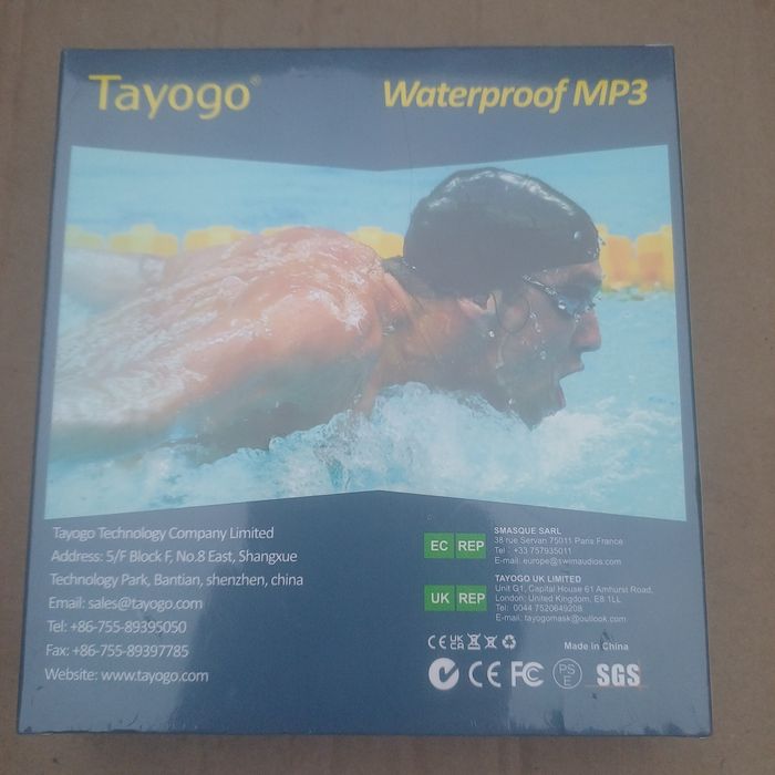 Водонепроникний MP3-плеєр Tayogo IPX8 8G.