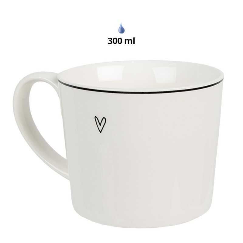 Kubek ceramiczny z sercem 275ml.  6CEMU0142
