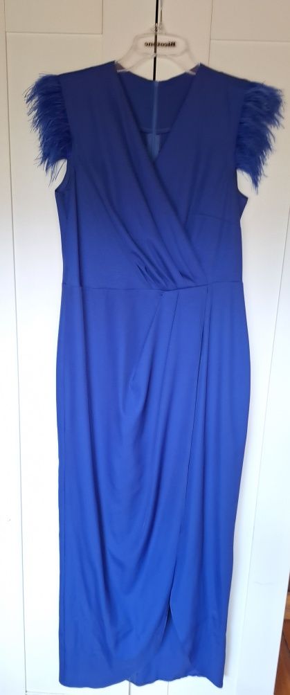 Sukienka wieczorowa maxi chabrowa r. XL