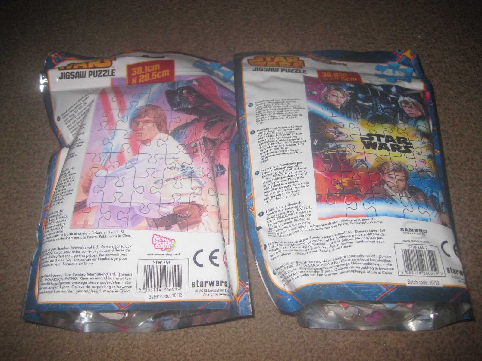 2 Puzzles do "Star Wars" Novos e Embalados!