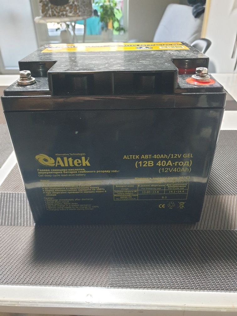 Акумулятор Altek ABT-40Ah/12V GEL