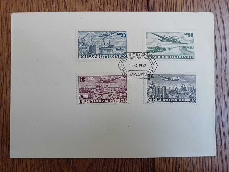 Koperta FDC z 1952 roku