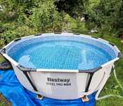 Nowy Basen Ogrodowy Stelażowy Okrągly Steel Pro 305x76 cm Bestway