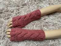 Mitenki 100% wełna rękawiczki bez palców rękodzieło