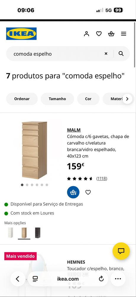 Comoda com espellho