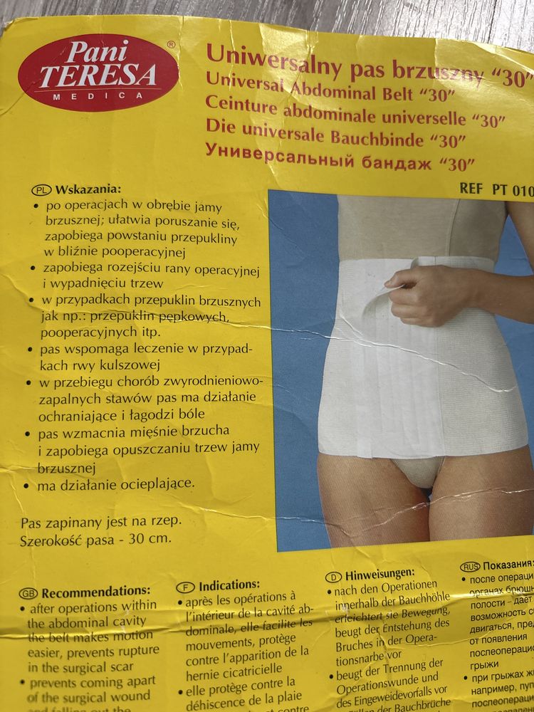 Pani teresa pas brzuszny pooperacyjny xl