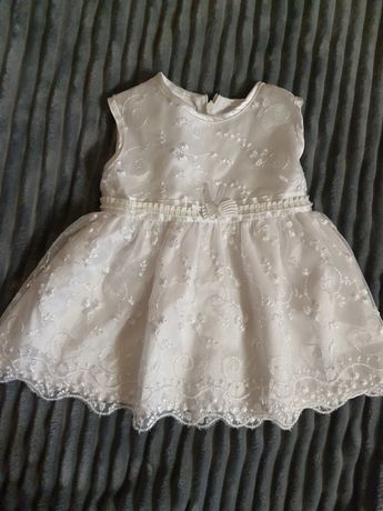 Святкова білосніжна сукня для дівчинки 2-4 міс