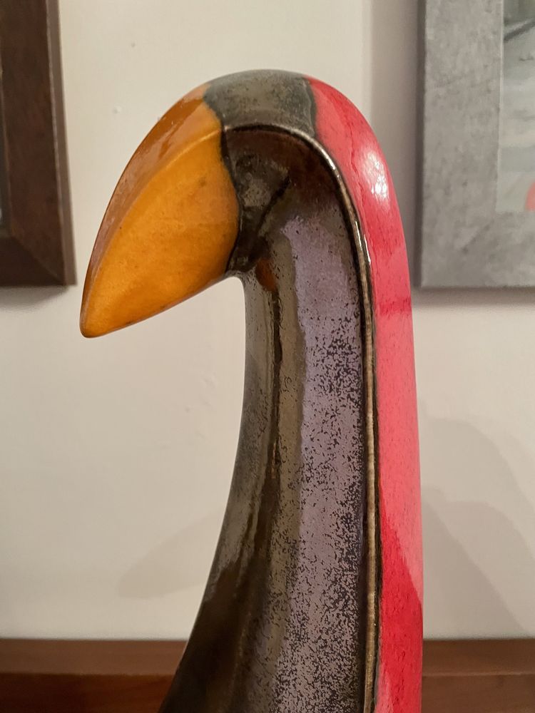 2x figurka ptak nowoczesna papuga design prezent ozdoba duża ceramika