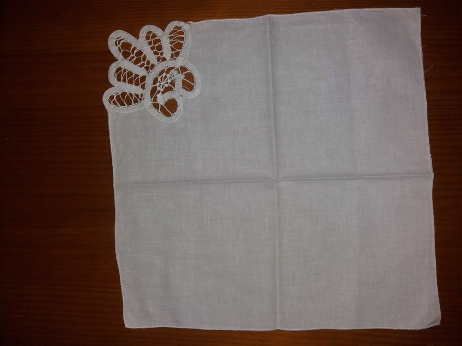 Pano branco - Feito à mão