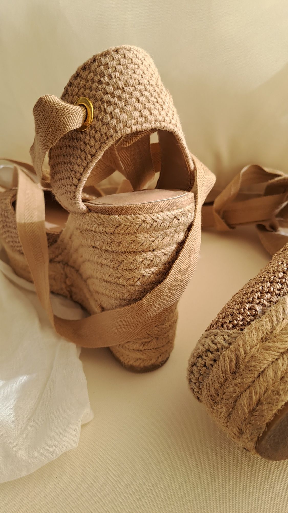 Alpercatas Zara croché e corda