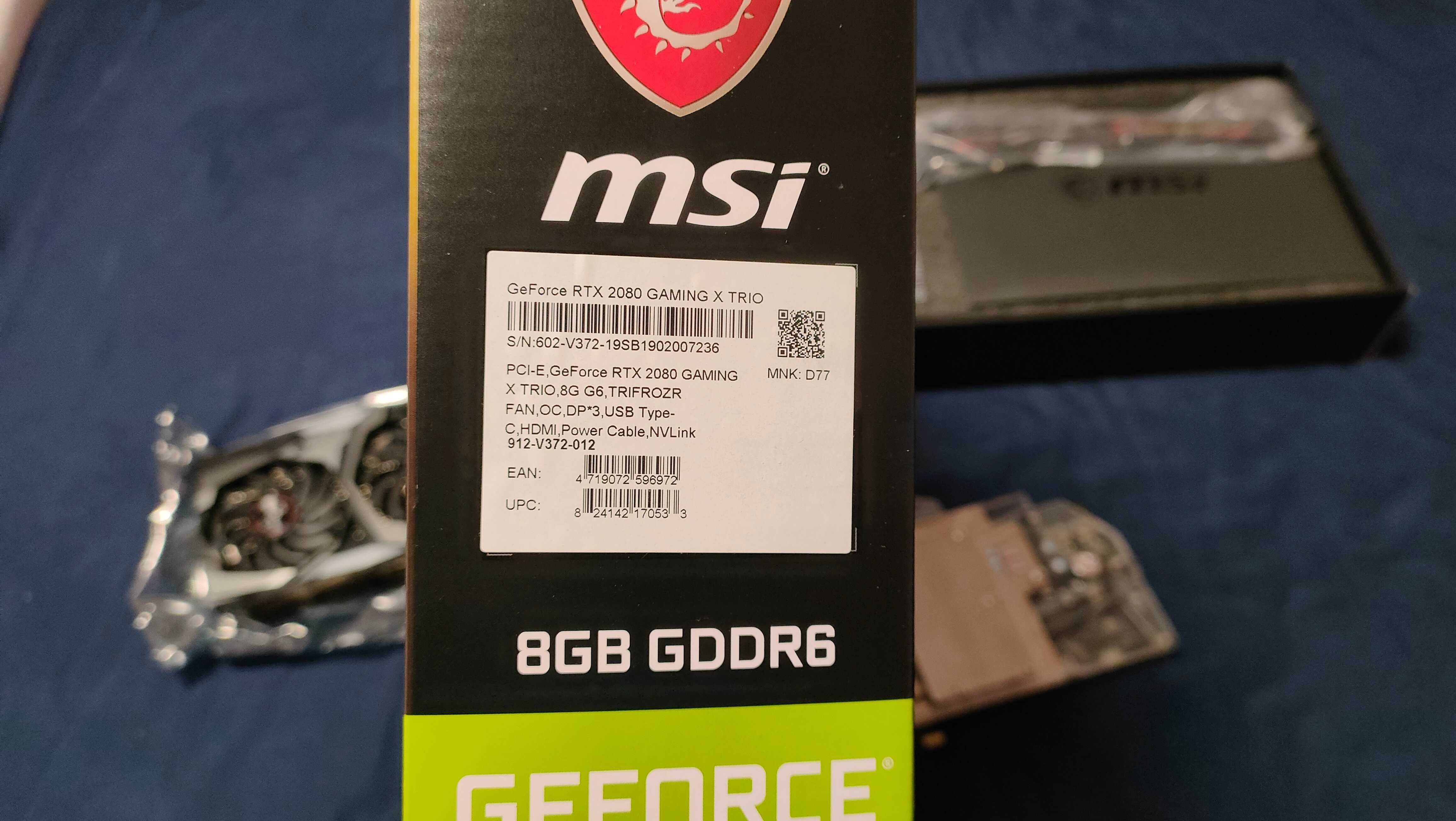 zestaw karta graficzna MSI RTX 2080 Gaming X Trio z blokiem wodnym