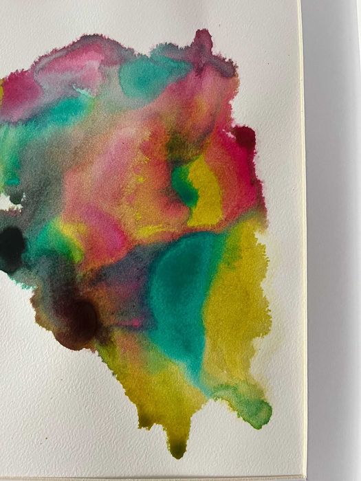 Pintura abstrata em acrílico