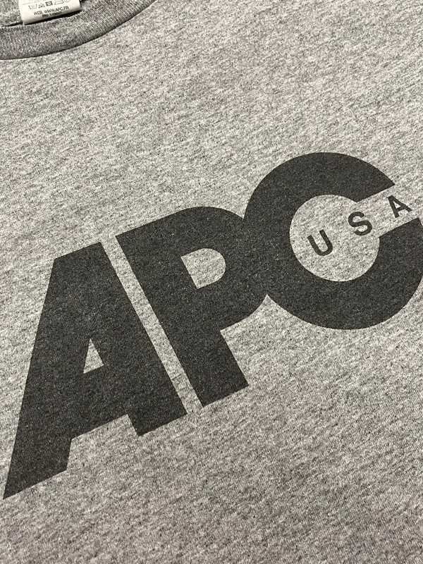 A.P.C. szara koszulka męska made in USA