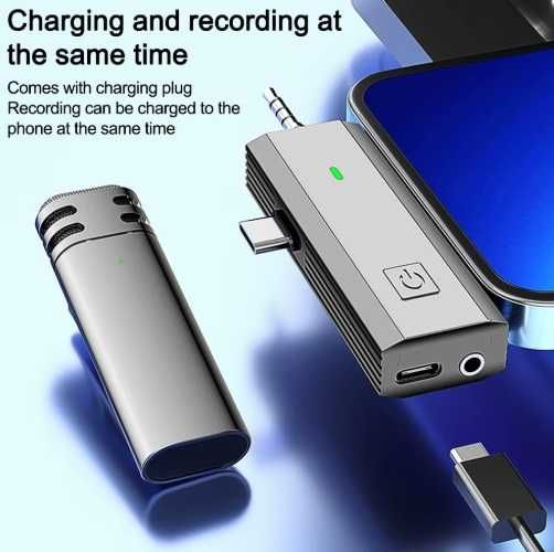 Bezprzewodowy mikrofon 2 szt Lavalier 2.4G 3w1 iPhone Android SLR