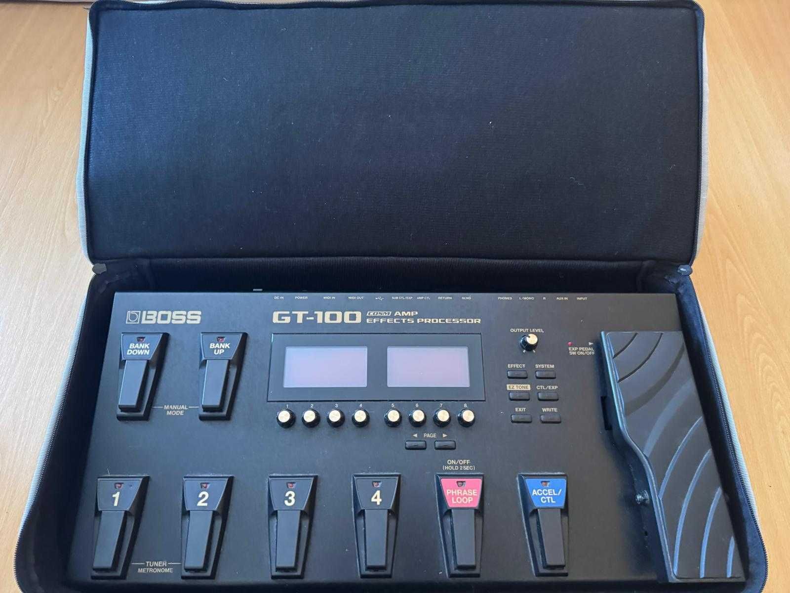 Boss GT 100 Pedaleira + Pedal Bag + Transformador Originais