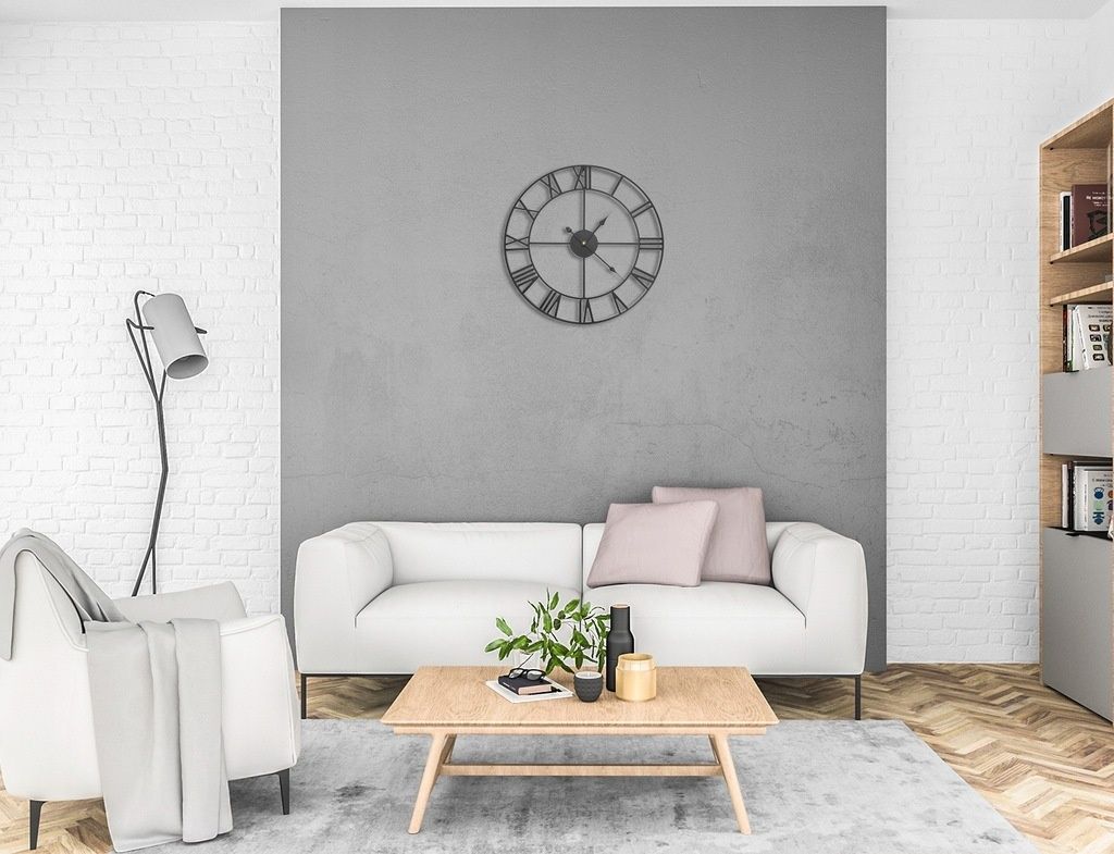 Zegar ścienny Retro Rzymski Loft 3D Vintage Duży