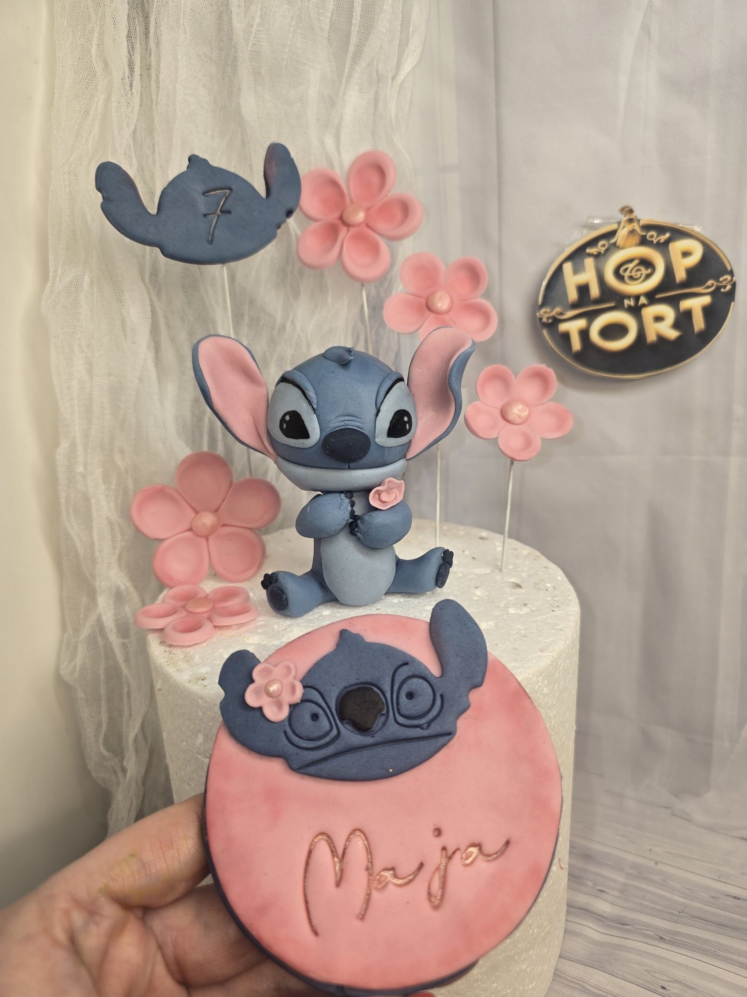 Stitch dekoracja z masy cukrowej na tort urodziny