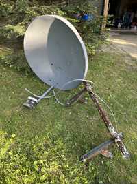 Antena satelitarna 80 cm wraz z masztem i opaska kominowa.