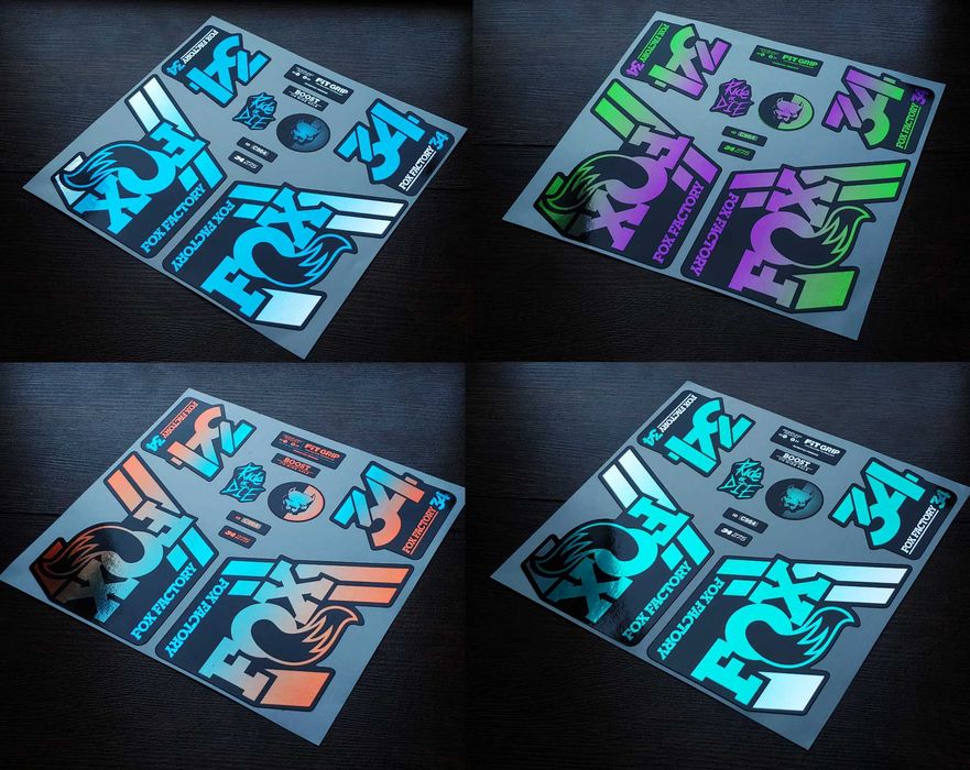 Наклейки для вилок Fox 34 металлизированные