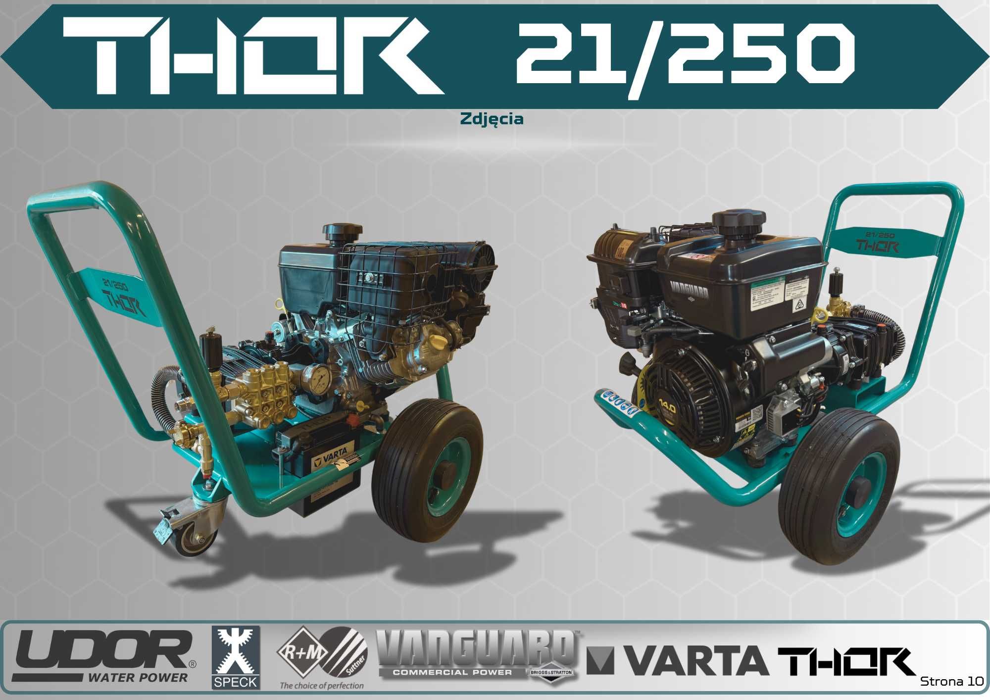 Myjka ciśnieniowa THOR 21/250 – 21L/min 250 bar *Vanguard 14KM*UDOR*