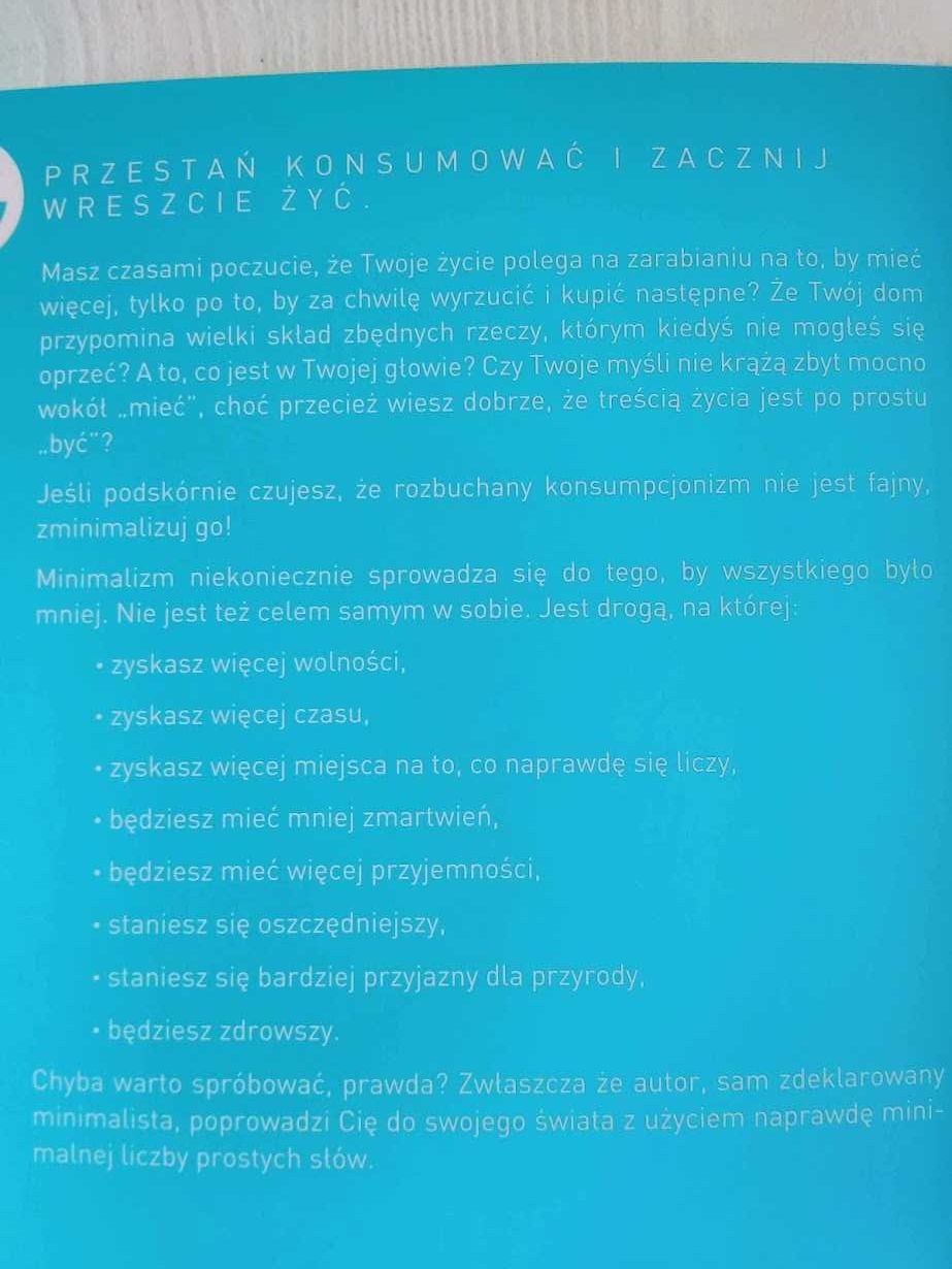 Książka z serii Zen: "Książeczka minimalisty"