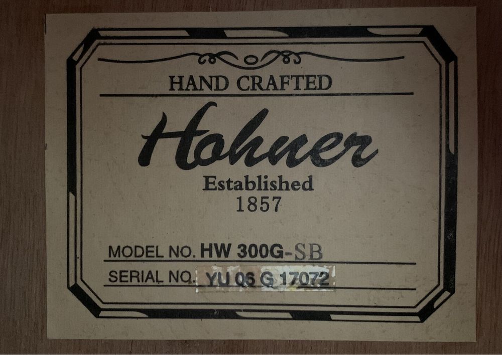 акустична гітара Hohner HW 300G-SB