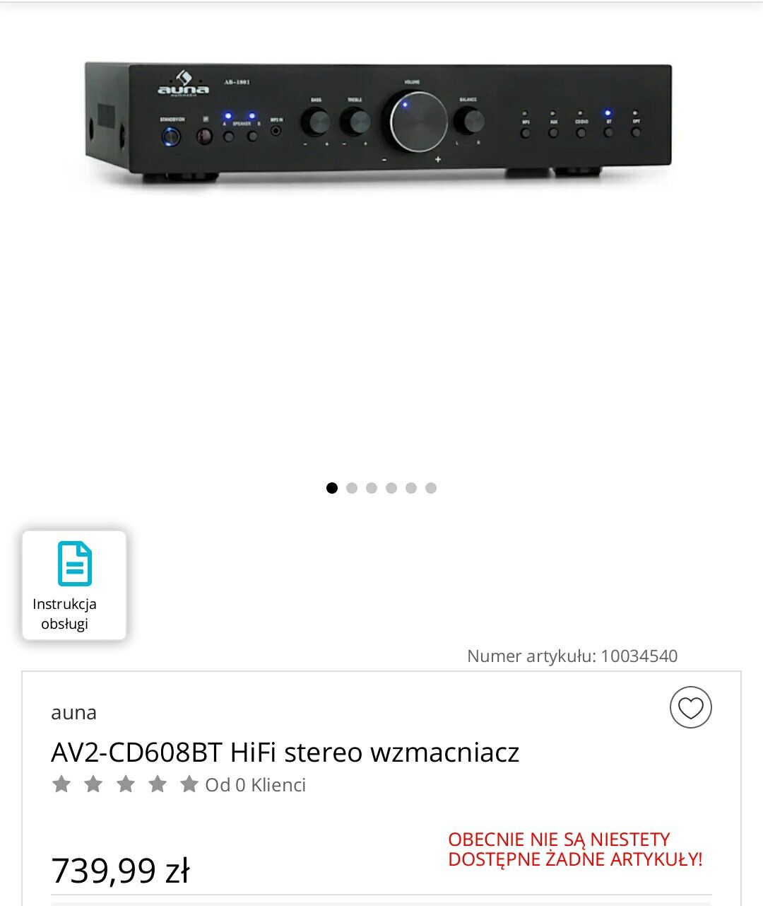 Wzmacniacz amplituner wieża boombox bt stereo hi-fi nowe -50%