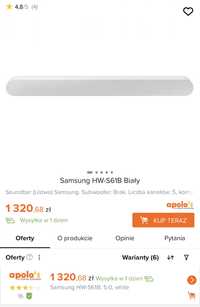 Soundbar Samsung HW-S61B Biały