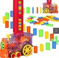 Zabawka raczkowanie pociąg układający domino