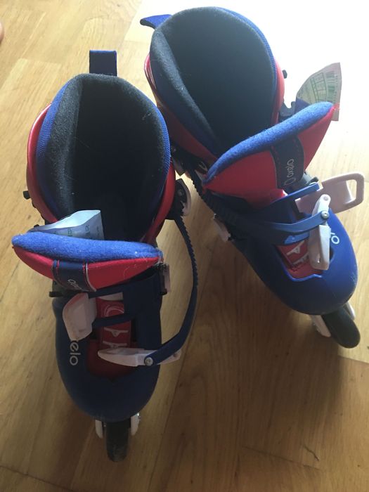 Rolki niebiesko czerwone