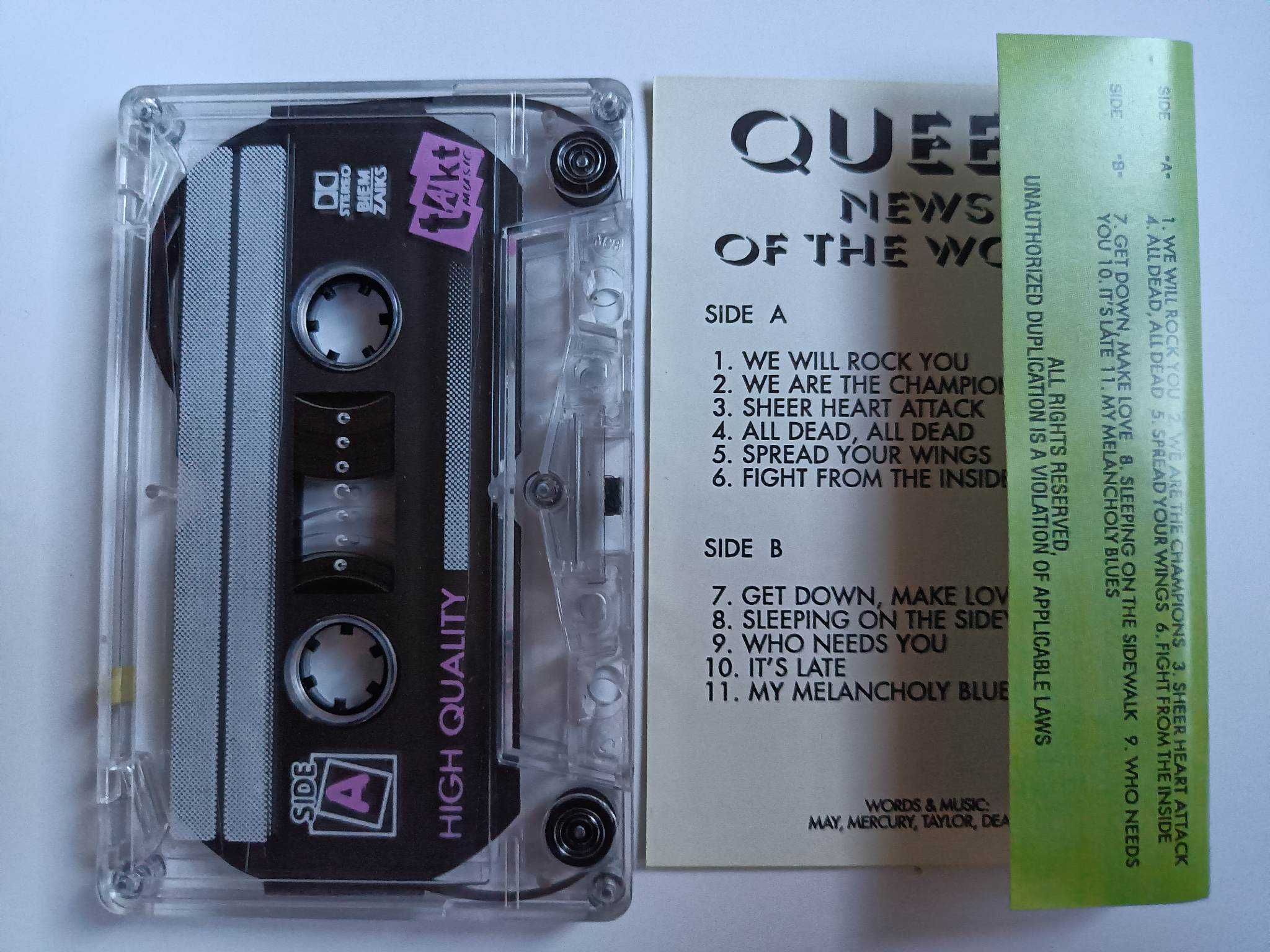 Queen News of the World kaseta magnetofonowa lata 80-te