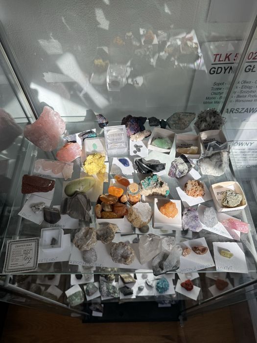 Kryształy minerały skamieniałosci kolekcja