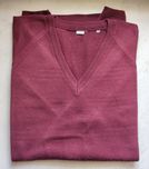Sweter w serek bordowy rozmiar XXL