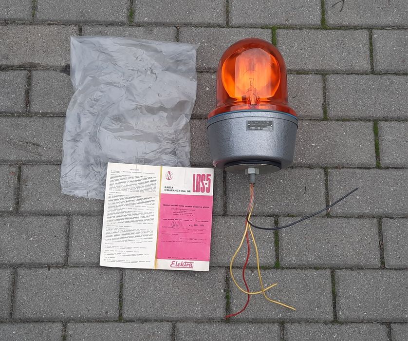 Lampa ostrzegawcza lbs 5 kogut elektra pomoc drogowa star lampa prl