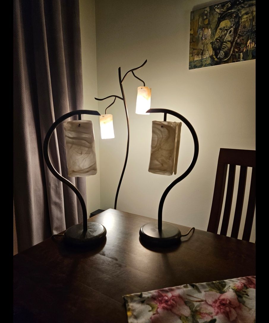 Zestaw 3 lamp: wolnostojąca i dwie lampki nocne