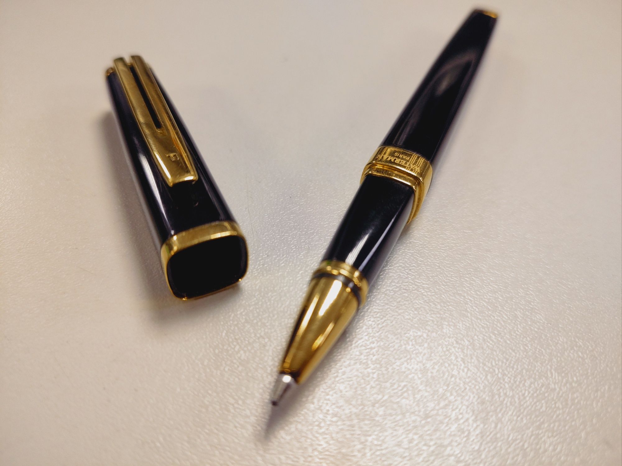 Ручка роллер Waterman EXCEPTION Slim Black GT RB 41 028