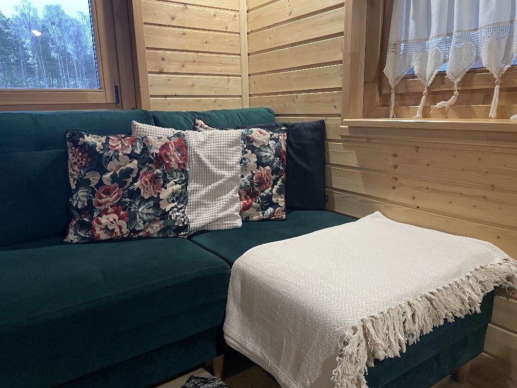 Domek drewniany z kominkiem, SAUNA