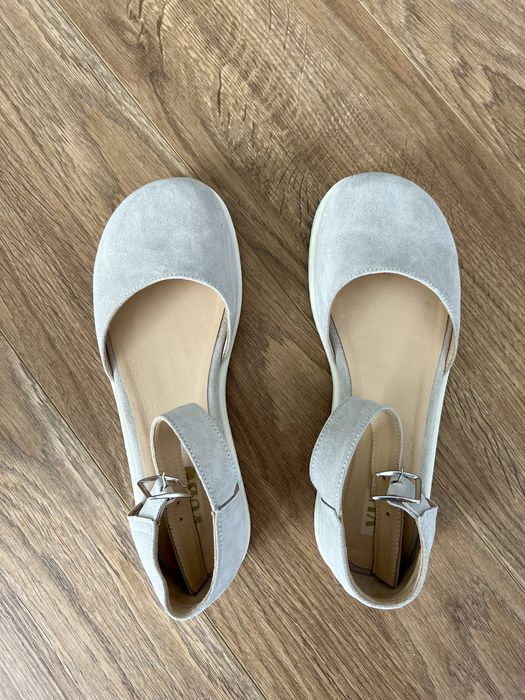 Анатомічні замшеві жіночі босоніжки 41 р, устілка 27 см, світло-сірі