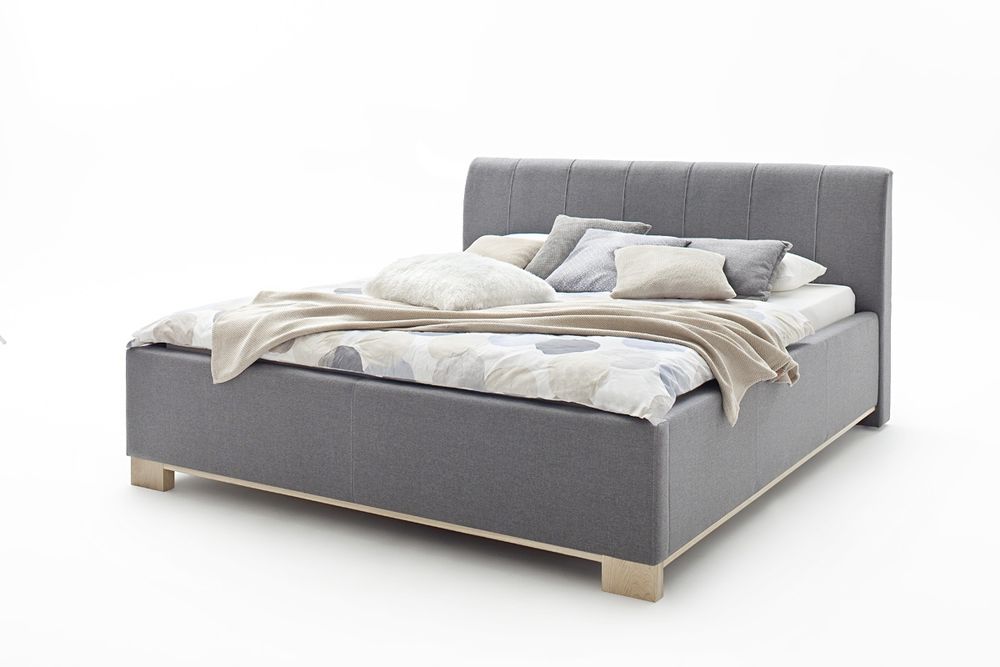 Łóżko sypialnia 180 szare skrzynia na pościel