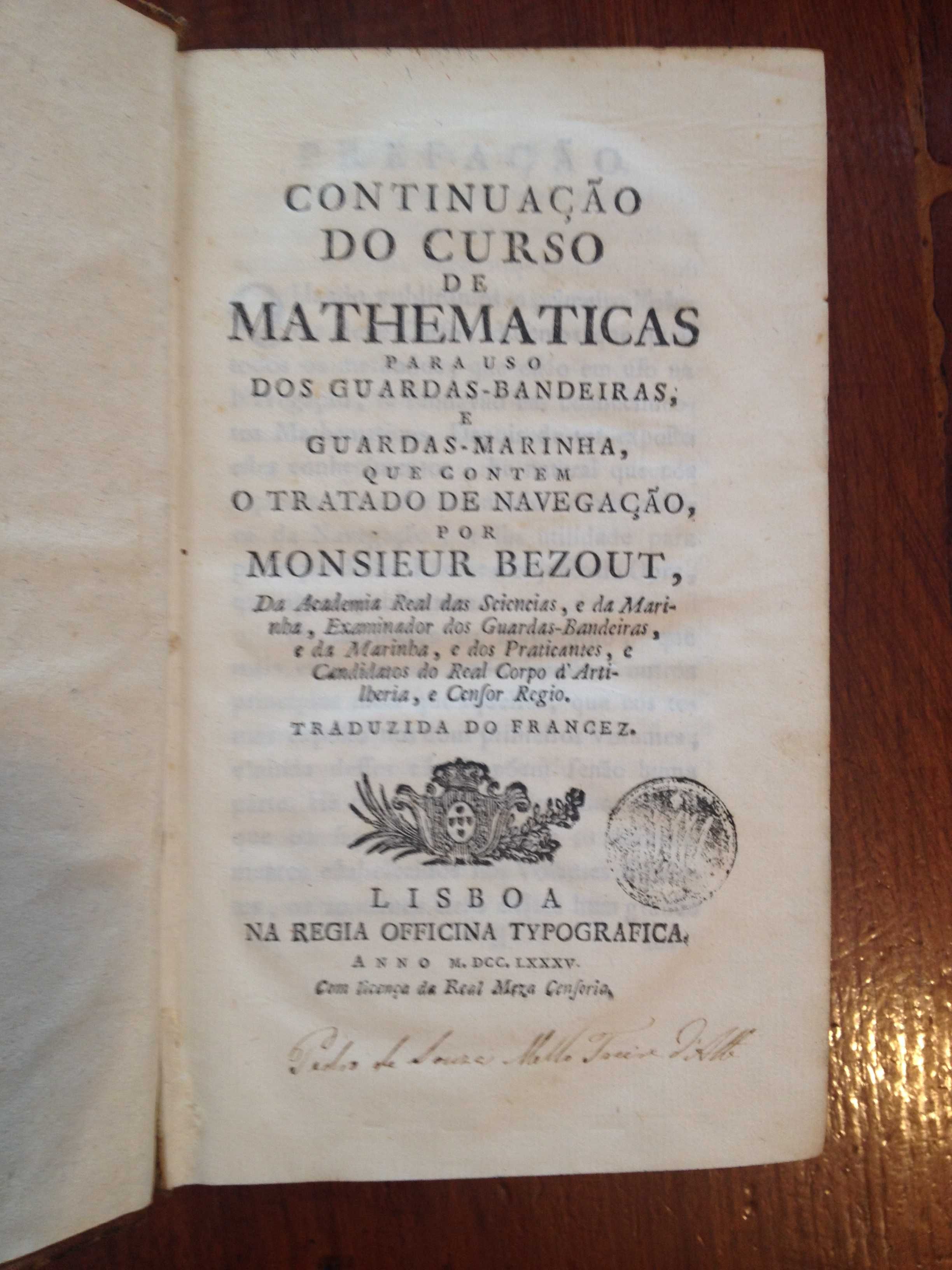 Continuação do curso de Mathematicas
