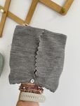 Czapka wełna merino konges sløjd 80/86 szara kolekcja kitty