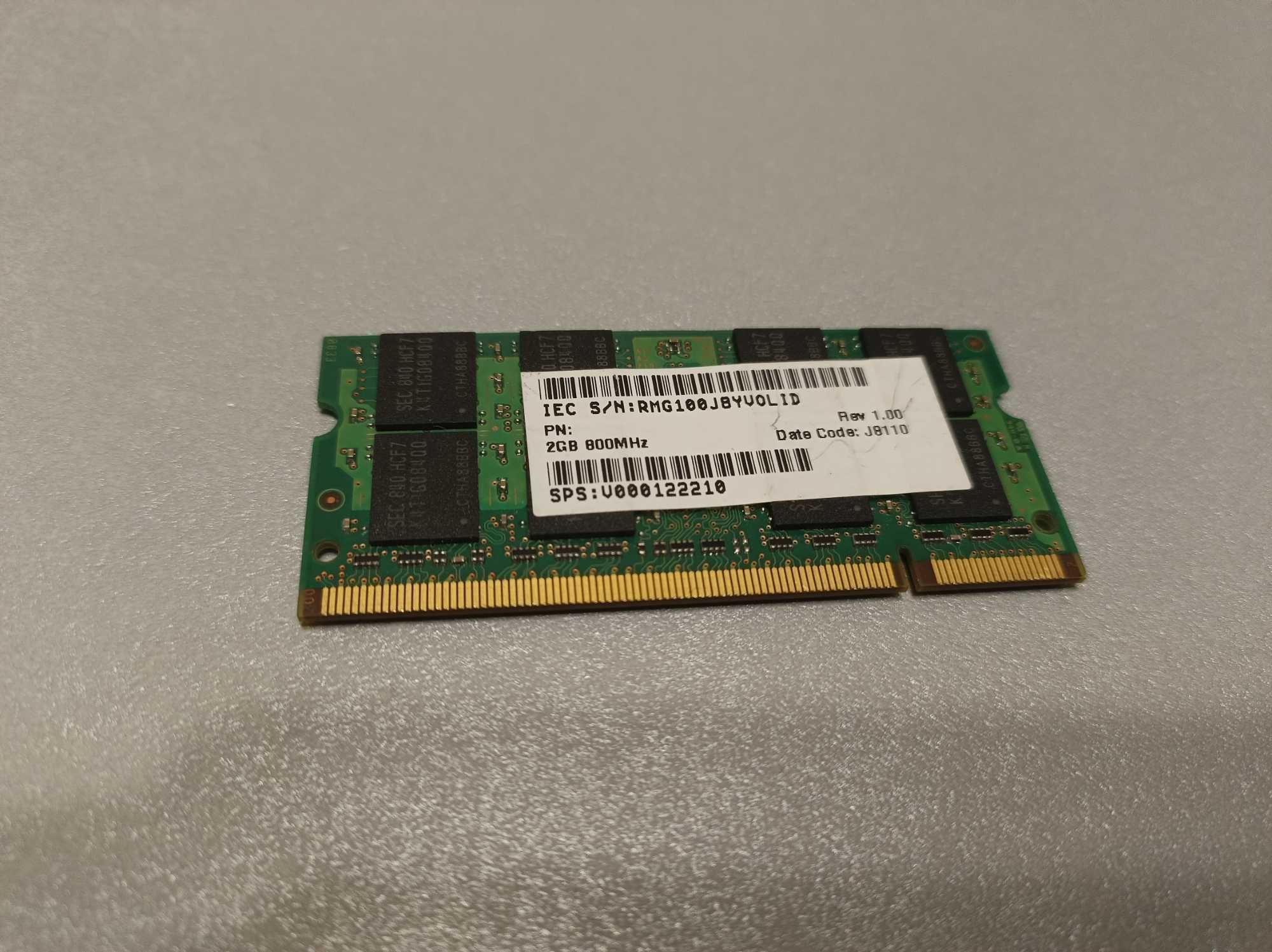 Оперативна пам'ять Samsung SODIMM DDR2-800 2048MB PC2-6400
