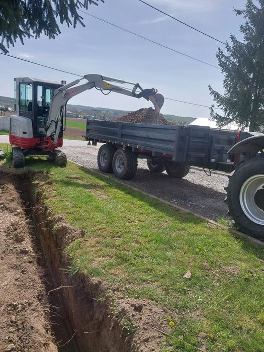 Usługi koparką, minikoparką oraz wywrotką